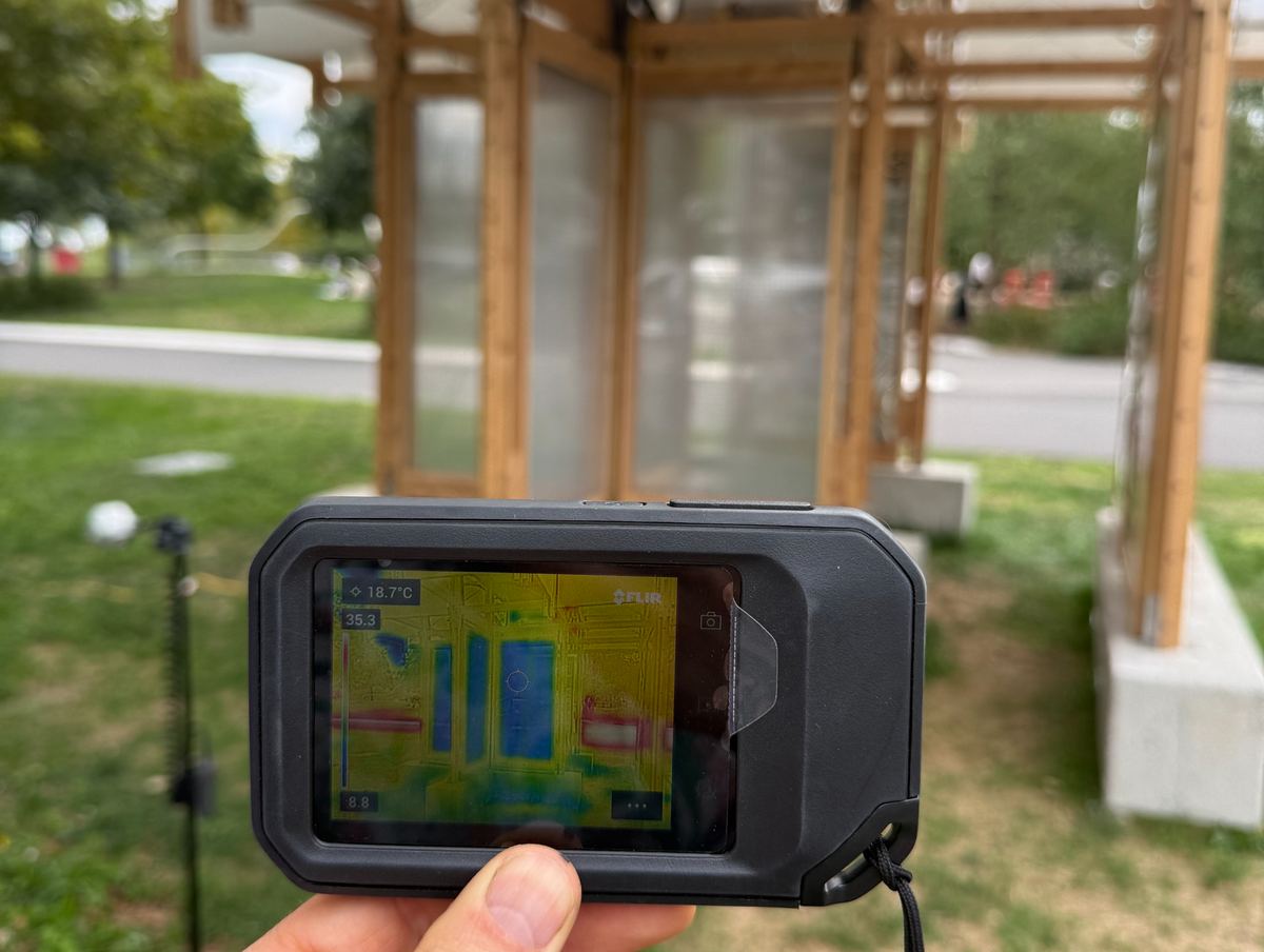 Clearly Cool radiant cooling pavilion demonstration at Governors Island